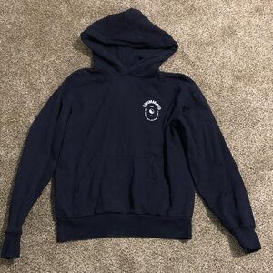 Navy Blue Graphic Hoodie